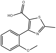 4-(2-METHOXYPHENYL)-2-METHYL-5-THIAZOLECARBOXYLIC ACID 结构式