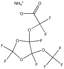 Ammonium difluoro{[2,2,4,5-tetrafluoro-5-(trifluoromethoxy)-1,3-dioxolan-4-yl]oxy}acetate 结构式