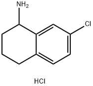 7-氯-1,2,3,4-四氢萘-1-胺盐酸盐 结构式