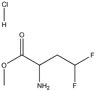 2-氨基-4,4-二氟丁酸甲酯盐酸盐 结构式