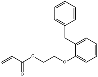 2-(2-苄基苯氧基)丙烯酸乙酯 结构式