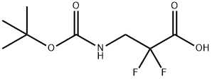 3-((叔-丁氧羰基)氨基)-2,2-二氟丙酸 结构式