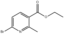 6-溴-2-甲基吡啶-3-羧酸乙酯 结构式