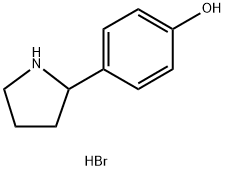 4-(吡咯烷-2-基)苯酚氢溴酸盐 结构式