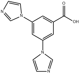 3,5-二(1H-咪唑-1-基)苯甲酸 结构式