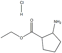 2-氨基环戊烷-1-羧酸乙酯盐酸盐 结构式