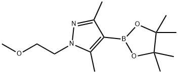 1H-Pyrazole, 1-(2-methoxyethyl)-3,5-dimethyl-4-(4,4,5,5-tetramethyl-1,3,2-dioxaborolan-2-yl)- 结构式