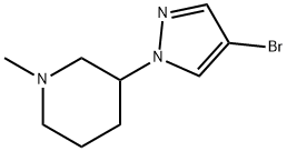 4-bromo-1-(1-methylpiperidin-3-yl)-1H-pyrazole 结构式