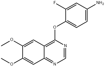 4 - ((6,7-二甲氧基吡啶-4-基)氧基)-3-氟苯胺 结构式