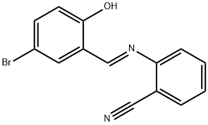 2-[(5-bromo-2-hydroxybenzylidene)amino]benzonitrile 结构式