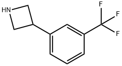 3-[3-(三氟甲基)苯基]氮杂环丁烷 结构式