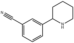 3-(piperidin-2-yl)benzonitrile 结构式