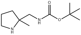 (2-Methyl-pyrrolidin-2-ylmethyl)-carbamic acid tert-butyl ester 结构式