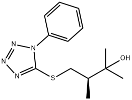(3R)-2,3-Dimethyl-4-(1-phenyl-1H-tetrazol-5-ylsulfanyl)-butan-2-ol 结构式