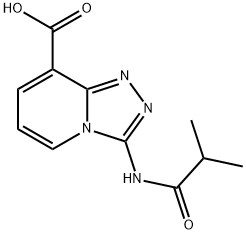 3-(Isobutyramido)-[1,2,4]triazolo[4,3-a]pyridine-8-carboxylic acid 结构式