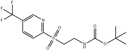 1,1-dimethylethyl (2-{[5-(trifluoromethyl)-2-pyridyl]sulfonyl}ethyl)carbamate 结构式