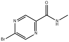 5-bromo-N-methylpyrazine-2-carboxamide 结构式