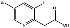 2-(5-溴-3-氟吡啶-2-基)乙酸 结构式