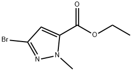 3-溴-1-甲基吡唑-5-甲酸乙酯 结构式