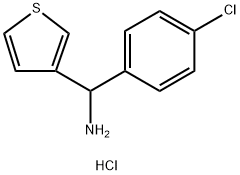 (4-氯苯基)(噻吩-3-基)甲胺盐酸 结构式