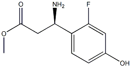 METHYL (3R)-3-AMINO-3-(2-FLUORO-4-HYDROXYPHENYL)PROPANOATE 结构式