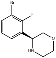 (3S)-3-(3-BROMO-2-FLUOROPHENYL)MORPHOLINE 结构式