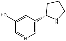 5-((2S)PYRROLIDIN-2-YL)PYRIDIN-3-OL 结构式