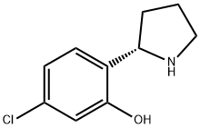 2-((2S)PYRROLIDIN-2-YL)-5-CHLOROPHENOL 结构式