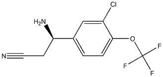 (3R)-3-AMINO-3-[3-CHLORO-4-(TRIFLUOROMETHOXY)PHENYL]PROPANENITRILE 结构式