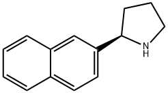 (2R)-2-(naphthalen-2-yl)pyrrolidine 结构式