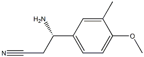 (3S)-3-AMINO-3-(4-METHOXY-3-METHYLPHENYL)PROPANENITRILE 结构式