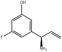 3-((1R)-1-AMINOPROP-2-ENYL)-5-FLUOROPHENOL 结构式