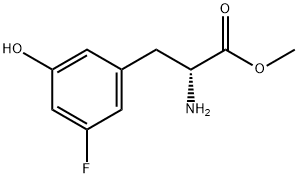 METHYL (2R)-2-AMINO-3-(3-FLUORO-5-HYDROXYPHENYL)PROPANOATE 结构式