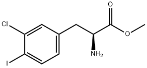 METHYL (2S)-2-AMINO-3-(3-CHLORO-4-IODOPHENYL)PROPANOATE 结构式