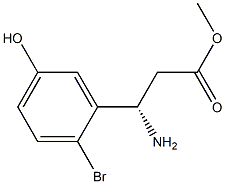 METHYL (3S)-3-AMINO-3-(2-BROMO-5-HYDROXYPHENYL)PROPANOATE 结构式