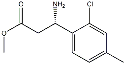 METHYL (3S)-3-AMINO-3-(2-CHLORO-4-METHYLPHENYL)PROPANOATE 结构式