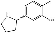 5-((2S)PYRROLIDIN-2-YL)-2-METHYLPHENOL 结构式