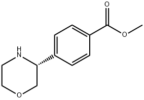 METHYL 4-((3R)MORPHOLIN-3-YL)BENZOATE 结构式