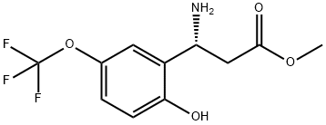METHYL (3R)-3-AMINO-3-[2-HYDROXY-5-(TRIFLUOROMETHOXY)PHENYL]PROPANOATE 结构式