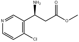 METHYL (3S)-3-AMINO-3-(4-CHLORO(3-PYRIDYL))PROPANOATE 结构式