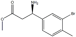METHYL (3R)-3-AMINO-3-(3-BROMO-4-METHYLPHENYL)PROPANOATE 结构式