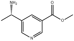 METHYL 5-((1S)-1-AMINOETHYL)PYRIDINE-3-CARBOXYLATE 结构式