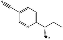 (S)-6-(1-aminopropyl)nicotinonitrile 结构式