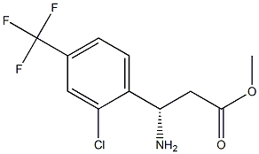 METHYL (3S)-3-AMINO-3-[2-CHLORO-4-(TRIFLUOROMETHYL)PHENYL]PROPANOATE 结构式