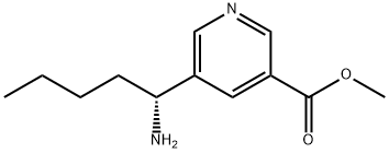 METHYL 5-((1R)-1-AMINOPENTYL)PYRIDINE-3-CARBOXYLATE 结构式
