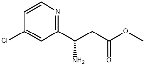 METHYL (3S)-3-AMINO-3-(4-CHLORO(2-PYRIDYL))PROPANOATE 结构式