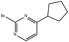 2-Bromo-4-(cyclopentyl)pyrimidine 结构式