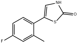 2-Hydroxy-5-(2-methyl-4-fluorophenyl)thiazole 结构式