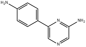 2-Amino-6-(4-aminophenyl)pyrazine 结构式