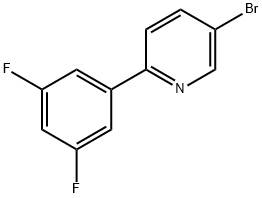 3-Bromo-6-(3,5-difluorophenyl)pyridine 结构式